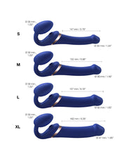 Strap-On-Me - Vibratore strap-on senza cinturini con stimolazione ad aria compressa - Viola-Erotiekvoordeel.nl