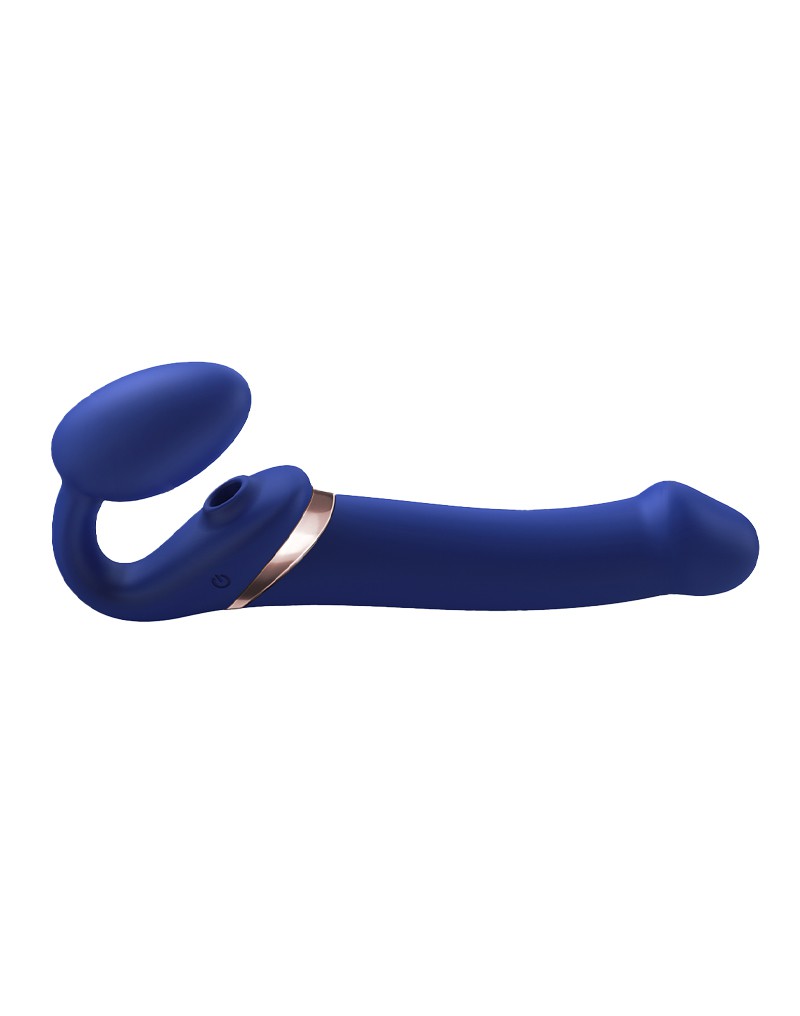 Strap-On-Me - Strapless Strap-on Vibrator met Luchtdruk Stimulatie - Paars-Erotiekvoordeel.nl