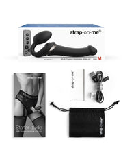 Strap-On-Me - Vibrerende Strapless Strap-on met Luchtdruk Stimulatie - Zwart-Erotiekvoordeel.nl