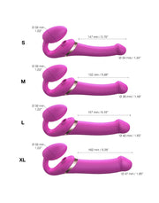 Strap-On-Me - Vibrating Strapless Strap-on with Air Pulse Stimulation - Pink-Erotiekvoordeel.nl