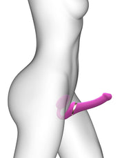 Strap-On-Me - Vibrating Strapless Strap-on with Air Pulse Stimulation - Pink-Erotiekvoordeel.nl