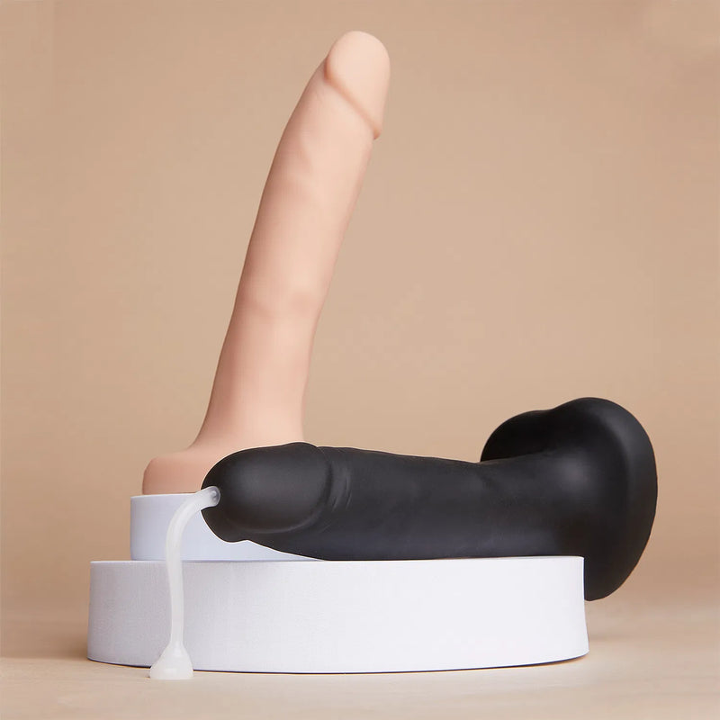 Strap-on-Me - Squirting Cum Dildo - Realistic Squirting Dildo - Black - Erotiekvoordeel.nl