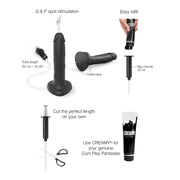 Strap-on-Me - Squirting Cum Dildo - Realistic Squirting Dildo - Black - Erotiekvoordeel.nl