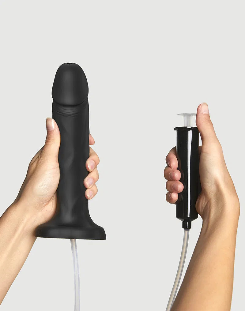 Strap-on-Me - Squirting Cum Dildo - Realistic Squirting Dildo - Black - Erotiekvoordeel.nl