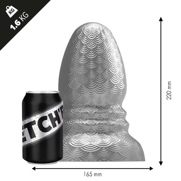 Stretch'r - Ripple - XXL Buttplug - Gun Metal Zilver-Erotiekvoordeel.nl