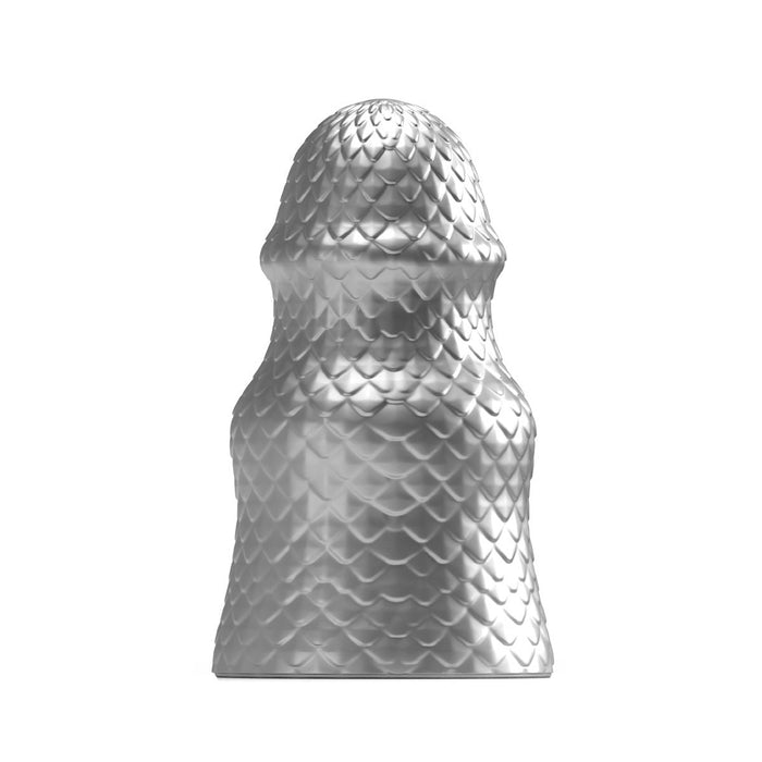 Stretch'r - Scaly - XXL Buttplug - Gun Metal Zilver-Erotiekvoordeel.nl