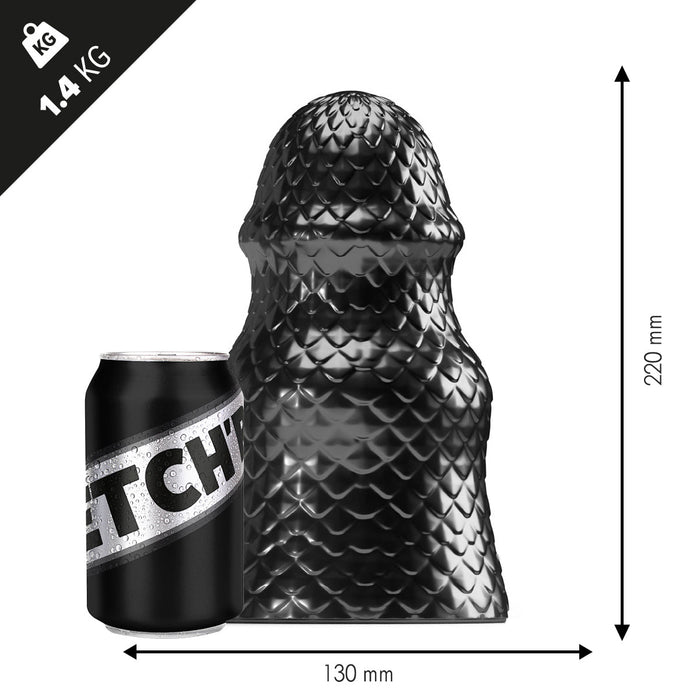 Stretch'r - Scaly - XXL Buttplug - Zwart Metallic-Erotiekvoordeel.nl