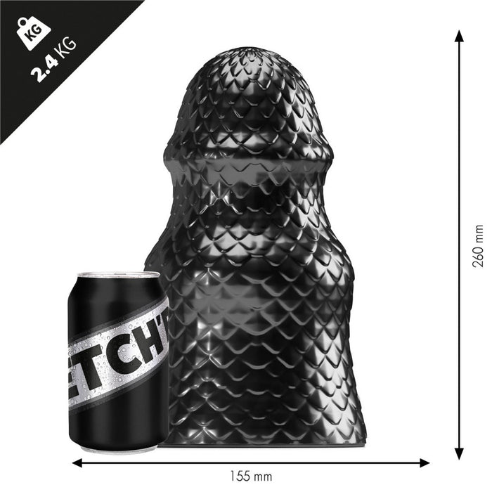 Stretch'r - Scaly - XXL Buttplug - Zwart Metallic-Erotiekvoordeel.nl