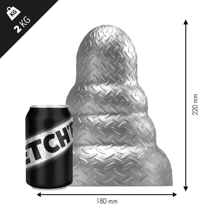 Stretch'r - Tripole - XXL Buttplug - Gun Metal Zilver-Erotiekvoordeel.nl