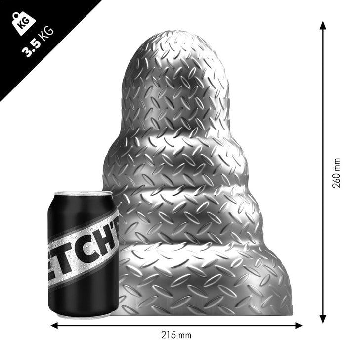 Stretch'r - Tripole - XXL Buttplug - Gun Metal Zilver-Erotiekvoordeel.nl