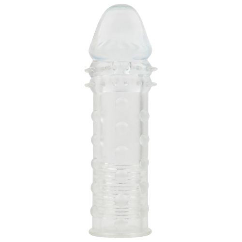 SuperMe - Extra Texture - Guaina per pene - Trasparente-Erotiekvoordeel.nl