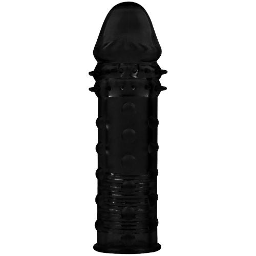 SuperMe - Extra Texture - Guaina per pene - Nero-Erotiekvoordeel.nl