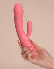 Svakom - Avery - Thrusting Rabbit Vibrator - Strawberry Pink-Erotiekvoordeel.nl