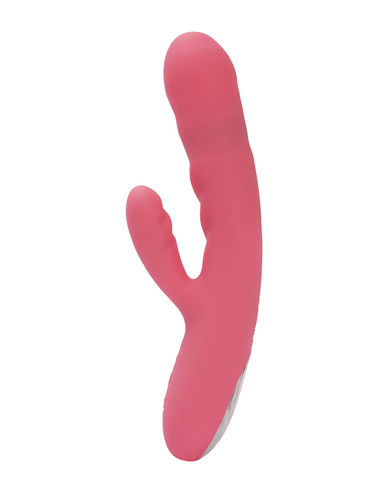 Svakom - Avery - Thrusting Rabbit Vibrator - Strawberry Pink-Erotiekvoordeel.nl