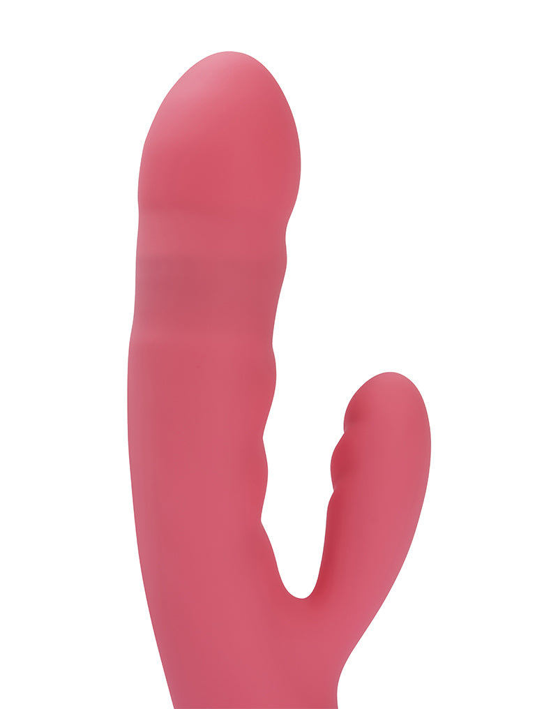 Svakom - Avery - Thrusting Rabbit Vibrator - Strawberry Pink-Erotiekvoordeel.nl