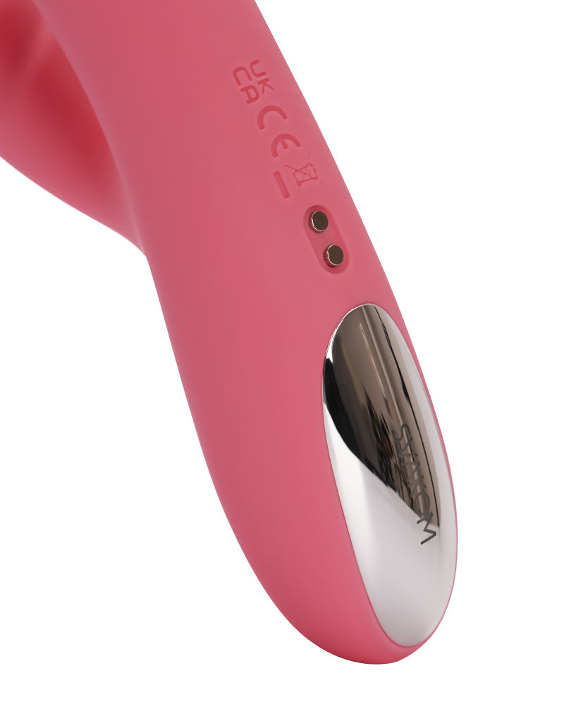 Svakom - Avery - Thrusting Rabbit Vibrator - Strawberry Pink-Erotiekvoordeel.nl