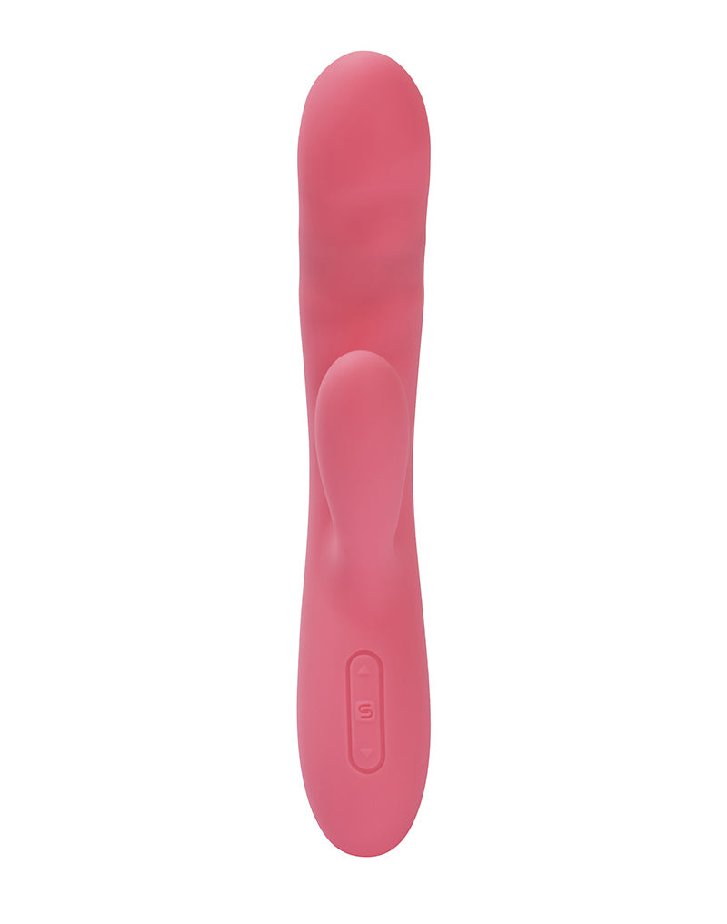 Svakom - Avery - Thrusting Rabbit Vibrator - Strawberry Pink-Erotiekvoordeel.nl