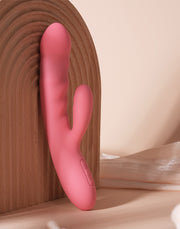 Svakom - Avery - Thrusting Rabbit Vibrator - Strawberry Pink-Erotiekvoordeel.nl