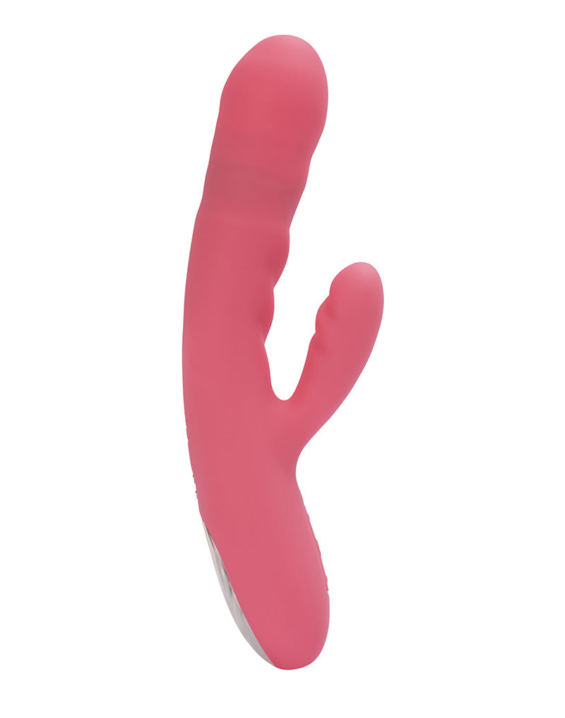 Svakom - Avery - Thrusting Rabbit Vibrator - Strawberry Pink-Erotiekvoordeel.nl