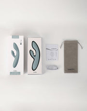 Svakom - Chika - Heated Rabbit Vibrator - With App Control - Light Gray-Erotiekvoordeel.nl
