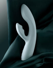 Svakom - Chika - Verwarmende Rabbit Vibrator - Met App Control - Lichtgrijs-Erotiekvoordeel.nl