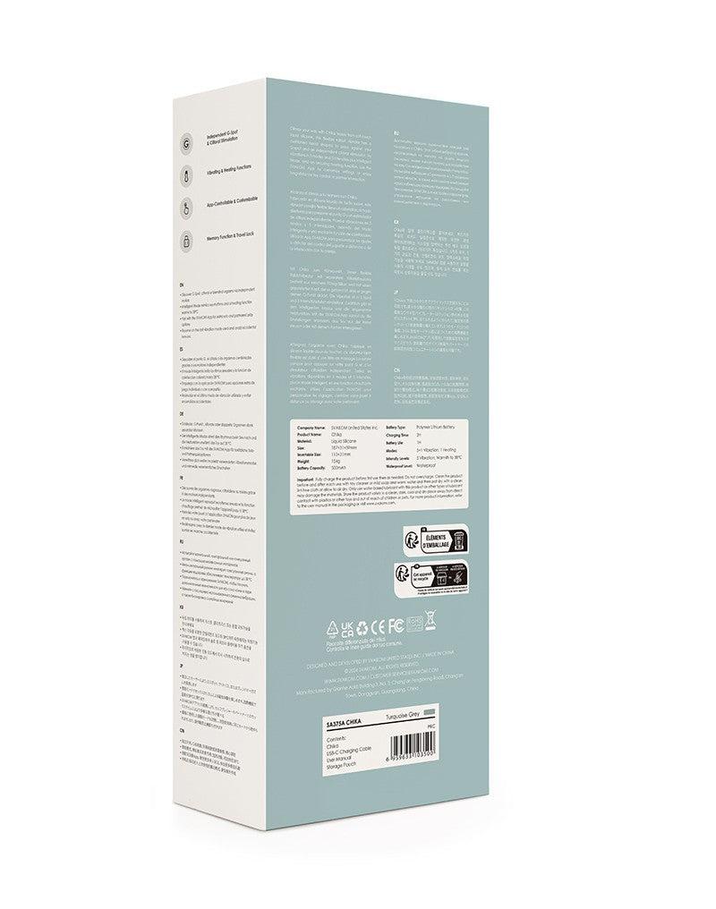 Svakom - Chika - Verwarmende Rabbit Vibrator - Met App Control - Lichtgrijs-Erotiekvoordeel.nl