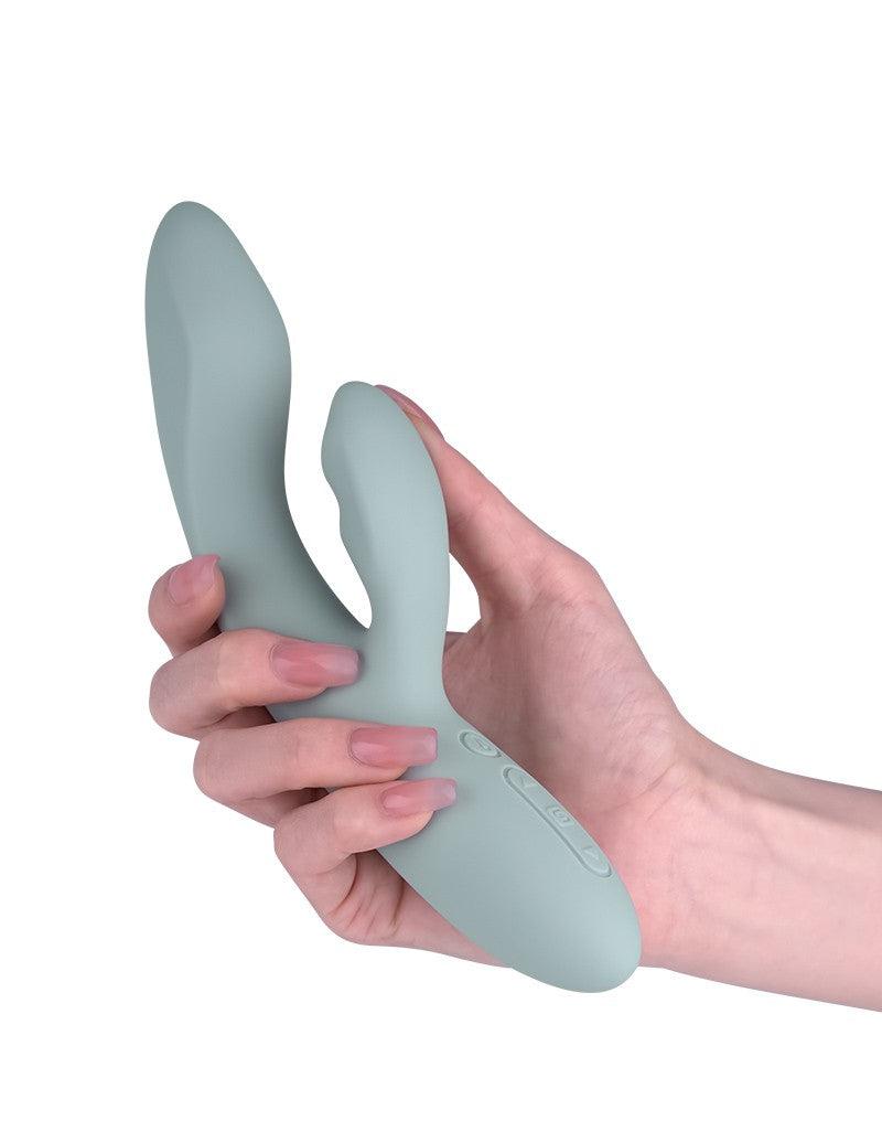 Svakom - Chika - Verwarmende Rabbit Vibrator - Met App Control - Lichtgrijs-Erotiekvoordeel.nl