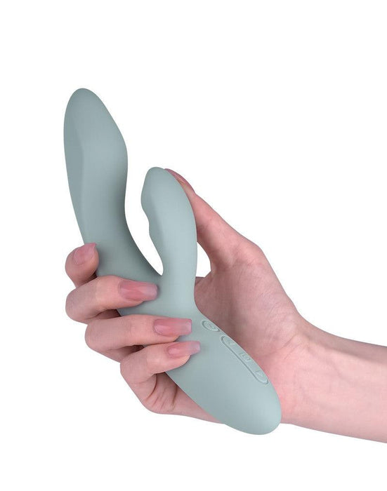 Svakom - Chika - Verwarmende Rabbit Vibrator - Tarzan Vibrator - Met App Control - Lichtgrijs-Erotiekvoordeel.nl
