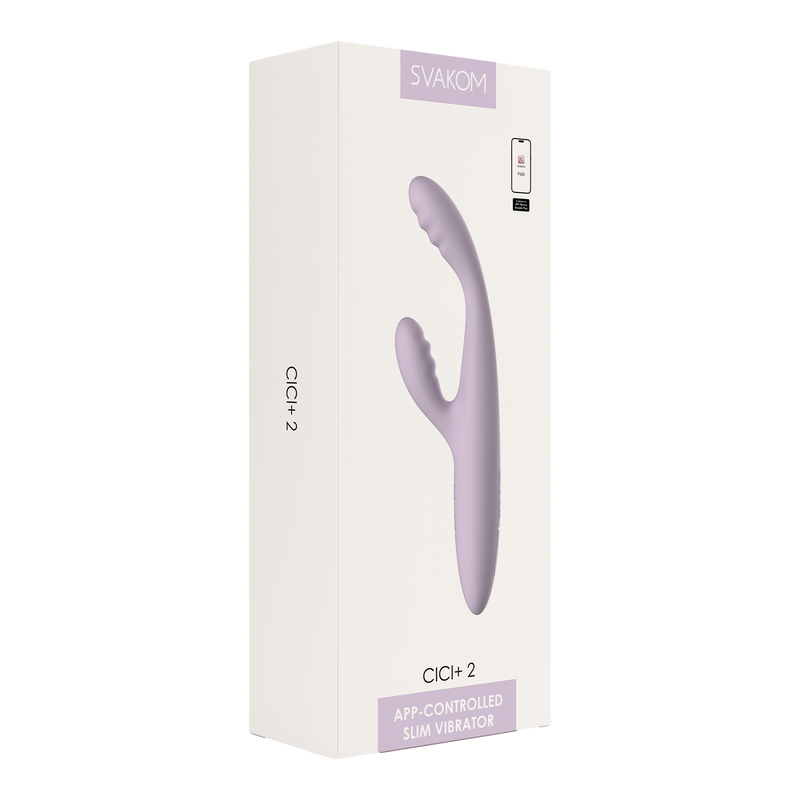 Svakom - Cici 2+ Vibrador calefactable para el punto G con cabezal flexible - Con control por app - Lila-Erotiekvoordeel.nl