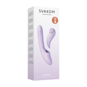 Svakom - DuoGlow – Stotende en Roterende Kralen Vibrator met Pulserende`Stimulator – Lila-Erotiekvoordeel.nl
