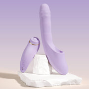 Svakom - DuoGlow – Stotende en Roterende Kralen Vibrator met Pulserende`Stimulator – Lila-Erotiekvoordeel.nl