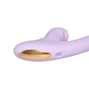 Svakom - DuoGlow – Stotende en Roterende Kralen Vibrator met Pulserende`Stimulator – Lila-Erotiekvoordeel.nl