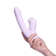 Svakom - DuoGlow – Stotende en Roterende Kralen Vibrator met Pulserende`Stimulator – Lila-Erotiekvoordeel.nl