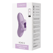 Svakom - Echo 2 - Flexible Finger Vibrator - App Control - Pink Lilac-Erotiekvoordeel.nl