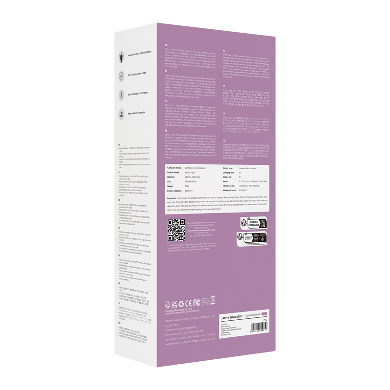 Svakom - Emma Neo 2 - Interactive and Powerful Wand Massager - Purple-Erotiekvoordeel.nl