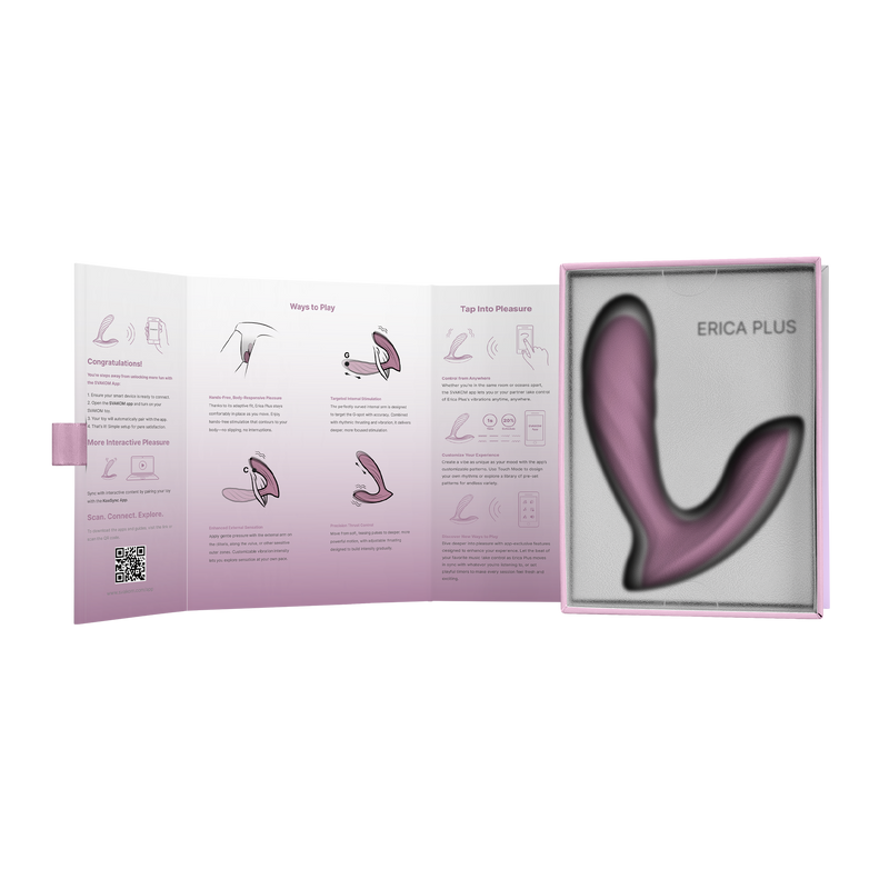 Svakom - Erica Plus - Höschenvibrator mit Stoßfunktion und App-Steuerung - Zwei Motoren - Hellrosa - Erotiekvoordeel.nl