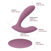 Svakom - Erica Plus - Höschenvibrator mit Stoßfunktion und App-Steuerung - Zwei Motoren - Hellrosa - Erotiekvoordeel.nl