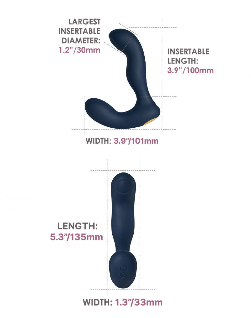 Svakom - Iker Neo - Perineum & Prostaat Vibrator - App Control - Donkerblauw-Erotiekvoordeel.nl