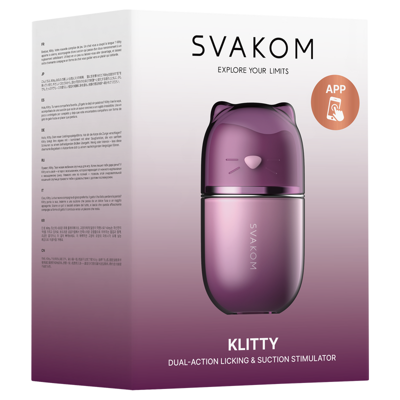Svakom - Klitty - Licking & Sucking Clitoral Stimulator - Dusty Lavender-Erotiekvoordeel.nl\