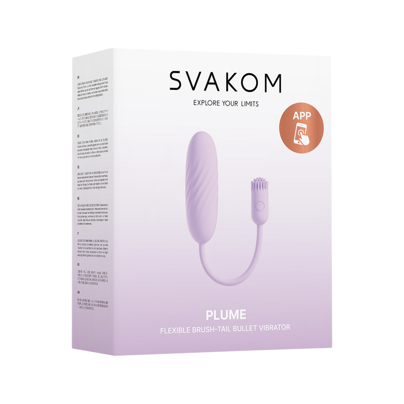 Svakom - Plume - Bullet Vibrator with Flexible Clitoral Teaser - Pastel Lilac-Erotiekvoordeel.nl