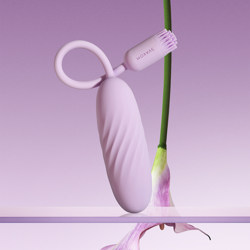 Svakom - Plume - Bullet Vibrator with Flexible Clitoral Teaser - Pastel Lilac-Erotiekvoordeel.nl