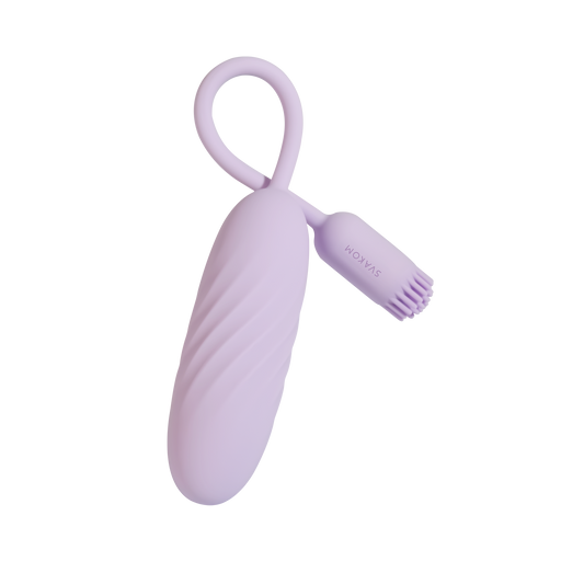 Svakom - Plume - Vibratore bullet con pennellino clitorideo flessibile - Lilla pastello-Erotiekvoordeel.nl