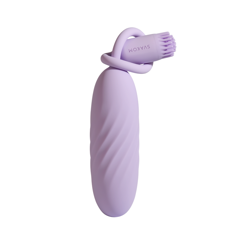 Svakom - Plume - Bullet Vibrator with Flexible Clitoral Teaser - Pastel Lilac-Erotiekvoordeel.nl