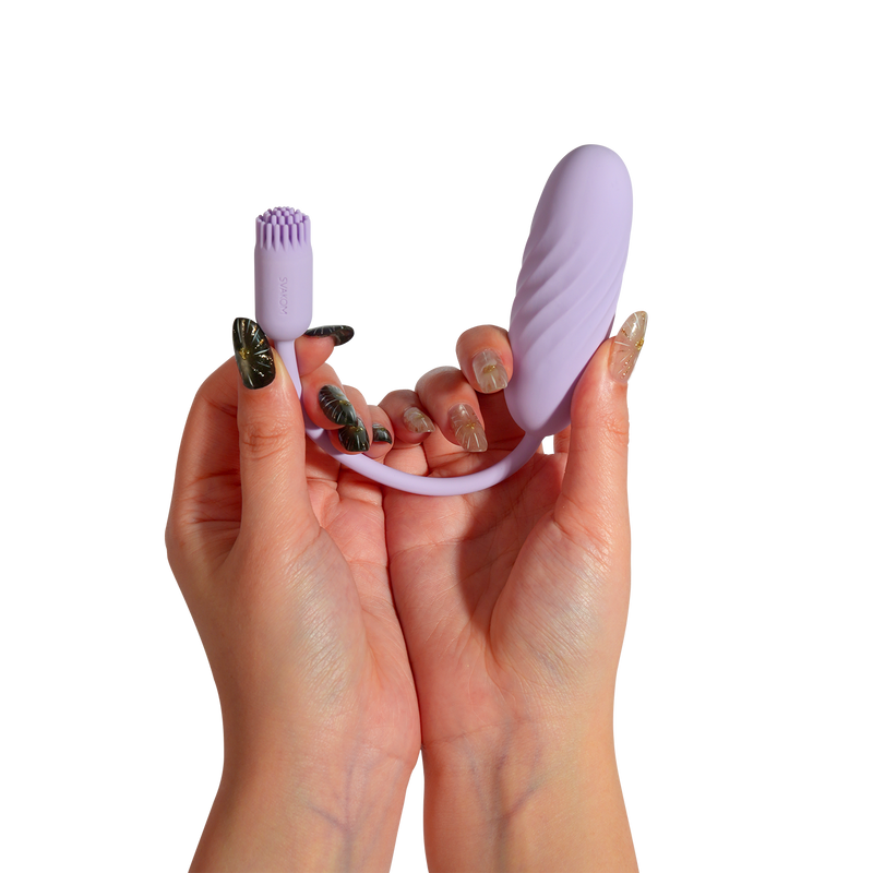 Svakom - Plume - Bullet Vibrator with Flexible Clitoral Teaser - Pastel Lilac-Erotiekvoordeel.nl
