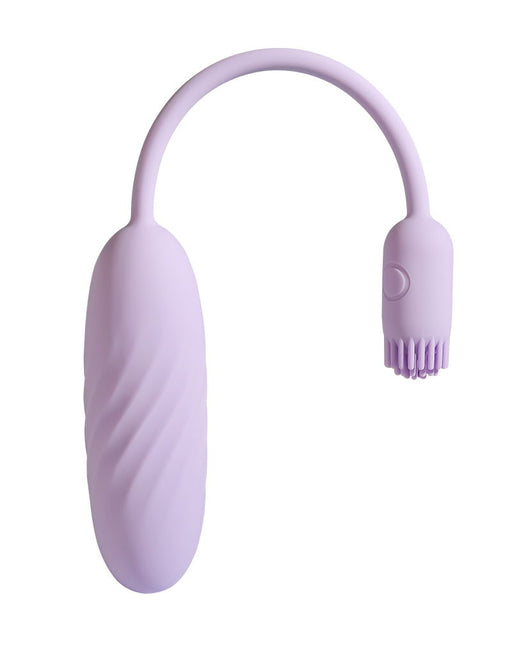 Svakom - Plume - Vibratore bullet con pennellino clitorideo flessibile - Lilla pastello-Erotiekvoordeel.nl