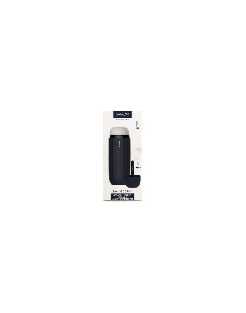 Svakom - Sam Neo Pro Connexion Series - Masturbatore interattivo - Con funzione di riscaldamento - Blu-Erotiekvoordeel.nl