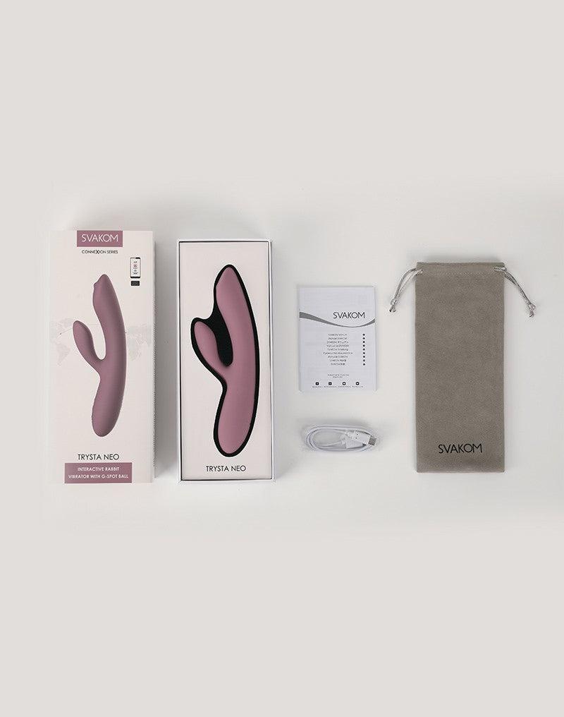 Svakom - Trysta Neo - Vibratore Rabbit interattivo con pallina per il punto G - Pink-Erotiekvoordeel.nl