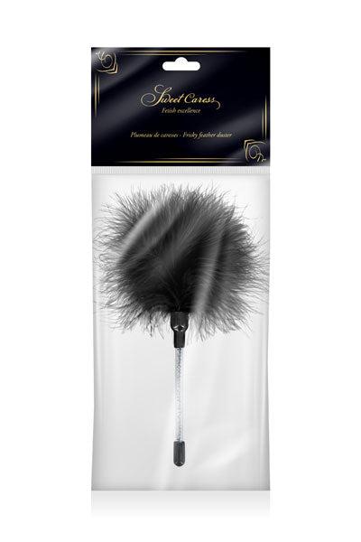 Sweet Caress - Solleticatore nero con piumette - Erotiekvoordeel.nl
