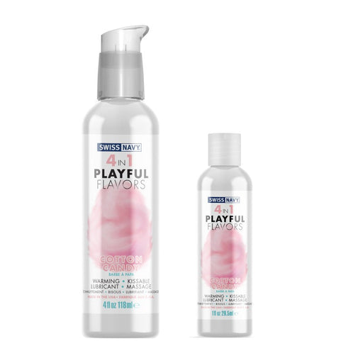 Swiss Navy - 4 in 1 Playful Flavors - Edible and Warming Lubricant and Massage - Cotton Candy-Erotiekvoordeel.nl