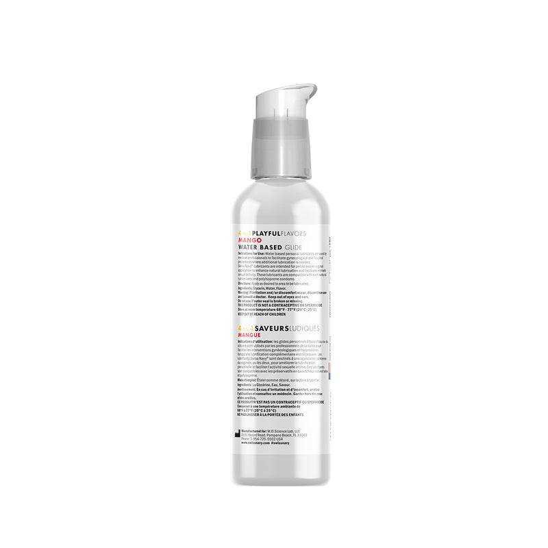 Swiss Navy - 4 in 1 Playful Flavors - Edible and Warming Lubricant and Massage - Mango-Erotiekvoordeel.nl